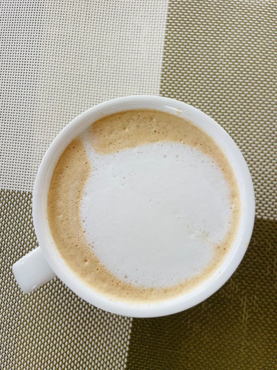 Freshly brewed cappuccino