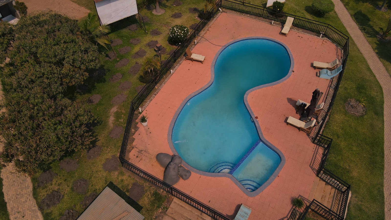 The swimming pool at Shalom Hotel